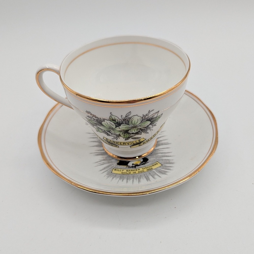 Royal Ascot Bone China Barkerville BC Gold Rush Tea Cup Saucer Set England 152